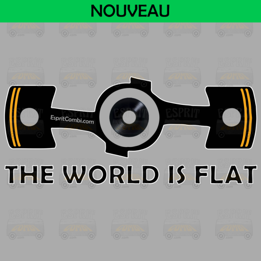 Sticker The World is flat - EspritCombi.com