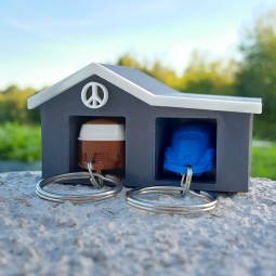 Porte-clés Cox' et son garage - EspritCombi.com